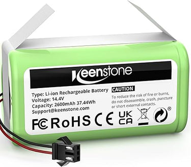 Keenstone 14.4V 2600mAh Li-Ion BaterÃa de Respuesto para Conga 990 Excellence, Compatible con Conga 950 1090 1790 1990 DEEBOT N79S N79 DN622 Eufy RoboVac 11 11S 30 30C 12 35C IKOHS NETBOT S14 S15